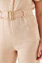 Women's Stone Premium Belted Muslin Jumpsuit 90020 60271029 - 5