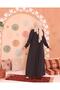 Robadan V Gathered Cuff Elastic Oversize V Roba Dress Anthracite Gray - 5