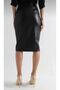 G&D Women's Clothing Slit Leather Pencil Skirt - 3