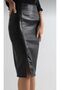 G&D Women's Clothing Slit Leather Pencil Skirt - 4