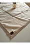 100% Cotton Buldan Monica Linen Fabric Bohemian Tablecloth with Checked Jute Accessories in the Middle - 5