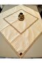 100% Cotton Buldan Monica Linen Fabric Bohemian Tablecloth with Checked Jute Accessories in the Middle - 3