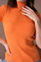 Women's Crew Neck Short Sleeve Basic Knitwear Blouse - 5