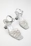 Silver Patent Leather Women's Classic Heeled Shoes 18825 - 4