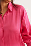 Women's Fuchsia Satin Crinkle Woven Shiny Shirt Gml- 19001276 - 6