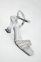 Silver Patent Leather Women's Classic Heeled Shoes 18826 - 4