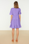 Lilac Wide Cut V-Neck Mini Woven Dress Twoss20El0400 - 5