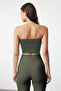 Khaki Seamless/Seamless Light Support/Shaping Strapless Knitted Sports Bra TWOAW20BS0018 - 4