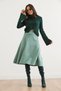 Women's Aqua Green Thessaloniki Bell Skirt with Waistband Etk- 19000297 - 3