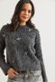 Women's Anthracite Bow Detailed Raised Knitwear Sweater Kzk- 19000960 - 3