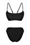 Siyah Sırt Dekolteli Bralette Kaplı Regular Normal Bel Bikini Takımı TBESS25BT00080 - 6