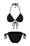 Siyah Üçgen Kaplı Regular Düşük Bel Bikini Takımı TBESS25BT00153 - 10