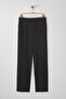 Siyah Wideleg Baggy Rahat Kalıp Dokuma Kumaş Pantolon TMNSS25PL00009 - 8