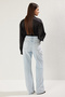 Light Blue Low Waist Wide Leg Jeans Twoss24Je00032 - 5