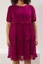 Plum Tulle Detail Woven Dress TBBSS23AH00056 - 3