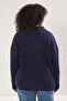 Lacivert Fitilli Polo Yaka Triko Kazak TBBAW25AN00062 - 5