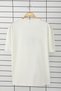 Ecru Oversized /Wide Cut Crew Neck Letter Embroidered Short Sleeve T-Shirt Tmnss25Ts00023 - 7