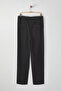 Siyah Wideleg Baggy Rahat Kalıp Dokuma Kumaş Pantolon TMNSS25PL00009 - 9