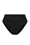Siyah Drapeli Regular Yüksek Bel Bikini Altı TBESS25BA00030 - 10