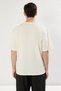 Ecru Oversized /Wide Cut Crew Neck Letter Embroidered Short Sleeve T-Shirt Tmnss25Ts00023 - 3