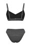Siyah Simli Bralette Kaplı Regular Yüksek Bel Bikini Takımı TBESS25BT00109 - 7