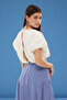 Bej Balon Kalıp Crop Dokuma Bluz TWOSS25BZ00162