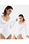 Women's 2-Piece Flounce Collar Long Sleeve Snap Fastener Bodysuit