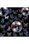 100 PCS/PACK Transparent Butterfly Laser Stickers Holographic Stickers PET Creative Retro Sticker... - 2