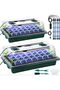 green 2 Packs, Seed Starter Trays With High Dome Germination Kit - 80 Cells, 4 LED Grow Lights, Smar - 8