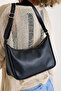 Premium Women's Black Leather Tote Shoulder Bag - Adjustable Strap, Crossbody Bag (27*14cm) - 4
