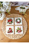 Arslat Workshop Christmas Themed Natural Stone Coasters Set of 4 (10X10 cm) - 3