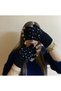 Women's Black Pearl Detailed Fingerless Gloves - Winter Valentine's Day Gift with Cut Fingers - 2