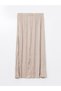 Lcw Modest Elastic Waist Satin Women's Skirt - 6