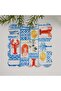 Marine Design Crab Lemon and Tile Design Laser Cut Fabric Cocktail Napkin 1 Piece