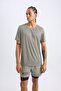 Crew Neck Printed Fit Slim Fit Athlete T-Shirt - Short Sleeve X6142Az25Sp - 3