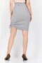Women Pull On Ribbed Knitted Midi Skirt, Grey - 4