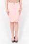 Women Regular Fit Plain Denim Mini Skirt, Pink