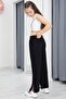 Black Wide Leg Slit Girl's Trousers 20283 - 5
