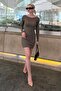 Khaki Madonna Collar Mini Dress MG2041 - 5