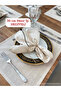 30X30Cm 4 Pieces 100% Cotton Raw Linen Serving Napkin, Presentation Napkin - 2