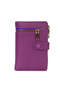 Women's Purple Faux Leather Card Holder and Wallet