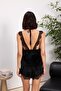 Velvet Satin 3-Piece Women's Pajama Set - 2845 Black - 3