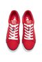 Women's Red Casual Canvas Lace-Up Sneakers, Lightweight Shoes for Everyday Wear - 4