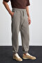 Rowan Men's Organic Cotton Relaxed Fit Fleece Lined Jogger Gray Sweatpants with Ornamental Labels - 3