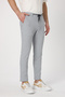 Altero Light Navy Blue Jogger Fit Lace-Up Relaxed Fit Spring-Summer Pants - 3