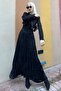 Shiny Black Wrinkled Pattern Women's Skirt Mg2290 - 4