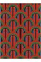 Sun Collection Green Red Abstract Patterned Woven Backing Modern Decorative Carpet solar50 - 5