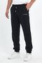 Note to Printed Regular Winter 3 Thread Ribbed Elasticated Leg Black Jogger Sweatpants Rf0416