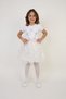 Girl's White Star T-Shirt Colorful Floral Print Skirt Suit 23 April 29 October Show Outfit - 5
