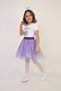 Girls' Purple Princess Pattern T-Shirt Purple Crowned Skirt Suit April 23, October 29 Show Outfit - 4
